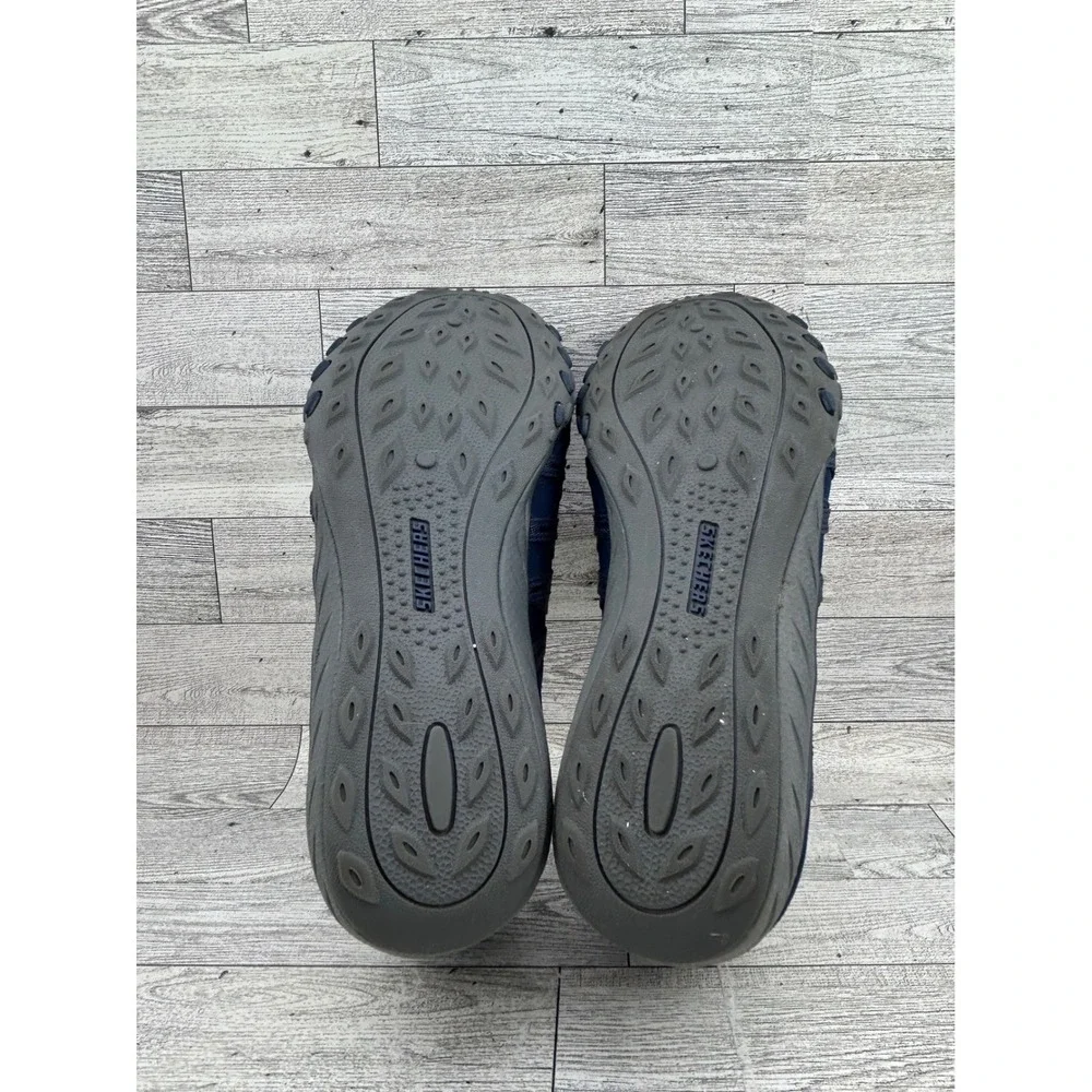 Skechers Slip-ins Reggae Slim Takes Two Navy Blue Sneakers 100593 Women Size 9.5